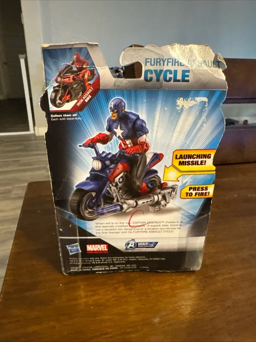 Marvel Avengers Furyfire Assault Cycle Toy - Blue & Red
